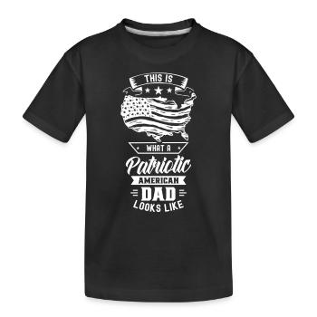 So Sieht Patriotischer Amerikanischer Vater Aus - Kinder Premium Bio T-Shirt - Schwarz - Vorne