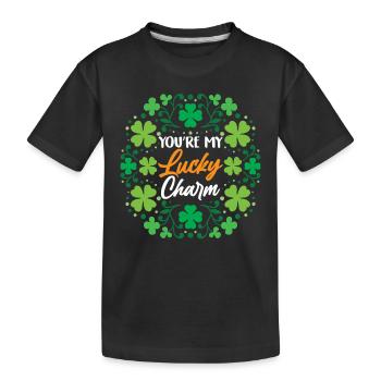 Tu es mon porte-bonheur irlandais irlandais irlandais - T-shirt bio Premium Enfant - noir - Devant