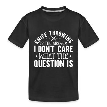 Lanceur de couteaux Disque Lanceur de couteau cadeau - T-shirt bio Premium Enfant - noir - Devant