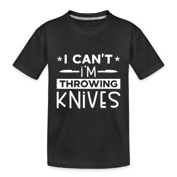 Lanceur de couteaux Disque Lanceur de couteau cadeau - T-shirt bio Premium Enfant - noir - Devant