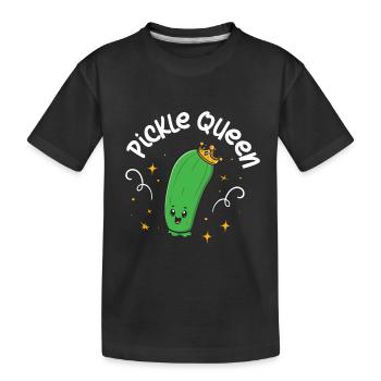Pickle Queen - Kids' Premium Organic T-Shirt - black - Front