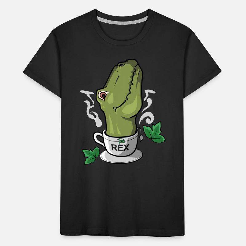 Tea-Rex Tea Time Teetrinker Dinosaurier Kinder Premium Bio T-Shirt
