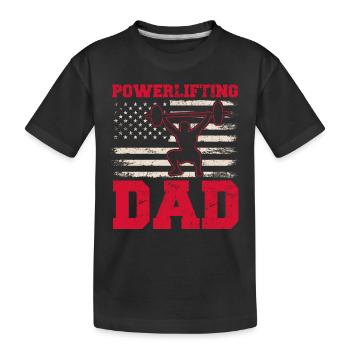 Powerlifting Papa Haltérophilie Père Entraînement Amer - T-shirt bio Premium Enfant - noir - Devant