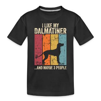Dalmatiner Hund Dog Hundehalter - Kinder Premium Bio T-Shirt - Schwarz - Vorne