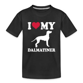 Dalmatiner Hund Dog Hundehalter - Kinder Premium Bio T-Shirt - Schwarz - Vorne