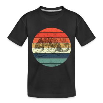 Chameleon - Retro Vintage Sunset - Kids' Premium Organic T-Shirt - black - Front
