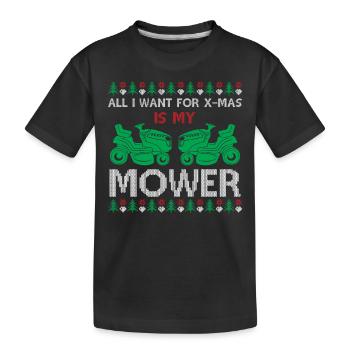 Tonte de Noël moche - Tout ce que je veux pour Noël est mon - T-shirt bio Premium Enfant - noir - Devant