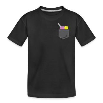 Pickleball Pocket - Kinder Premium Bio T-Shirt - Schwarz - Vorne