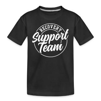 Team Zur Unterstützung Der Genesung Erholung - Kinder Premium Bio T-Shirt - Schwarz - Vorne