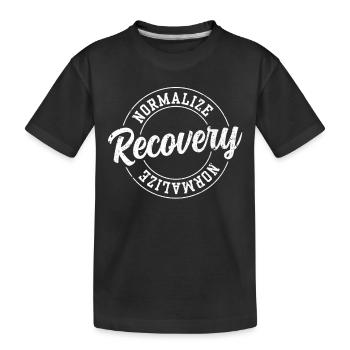 Wiederherstellung Normalisieren Erholen Erholung - Kinder Premium Bio T-Shirt - Schwarz - Vorne