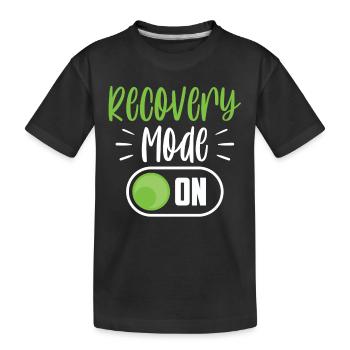 Erholung Modus Ein Erholen Überlebender Patient - Kinder Premium Bio T-Shirt - Schwarz - Vorne