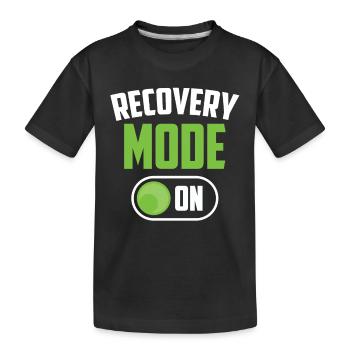 Erholung Modus Ein Patient Überlebender Erholen - Kinder Premium Bio T-Shirt - Schwarz - Vorne