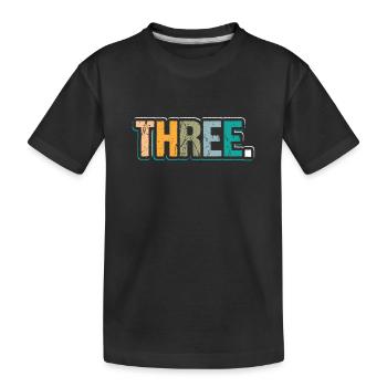 3e anniversaire Kids Toodler Troisième anniversaire - T-shirt bio Premium Enfant - noir - Devant