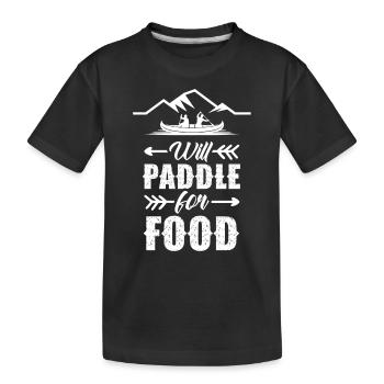 Pagayer pour la nourriture Kayak Hobby Kayak Kayak - T-shirt bio Premium Enfant - noir - Devant