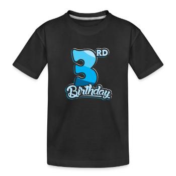 3e anniversaire Kids Toodler Troisième anniversaire - T-shirt bio Premium Enfant - noir - Devant