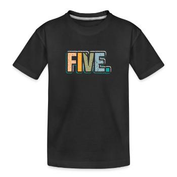 5th Birthday Kids Toodler Five Birthday - Kinder Premium Bio T-Shirt - Schwarz - Vorne