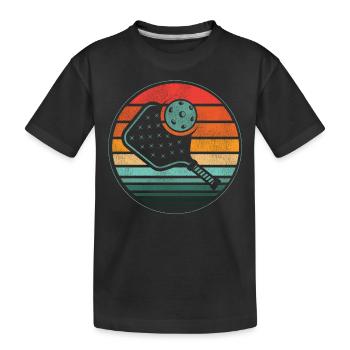 Pickleball Retro Vintage - T-shirt bio Premium Enfant - noir - Devant