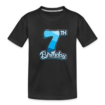 7th Birthday Kids Seven Birthday - Kinder Premium Bio T-Shirt - Schwarz - Vorne