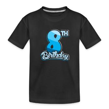8e anniversaire Enfants Huit ans - T-shirt bio Premium Enfant - noir - Devant