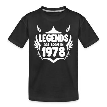 1978 - Born 1978 - Year of birth 1978 - Kids' Premium Organic T-Shirt - black - Front