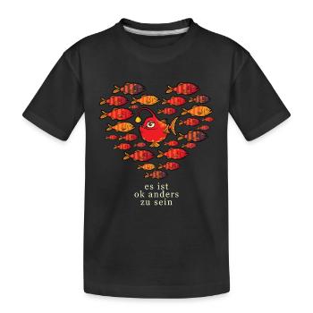 Soyez différent c’est correct d’être différent - T-shirt bio Premium Enfant - noir - Devant