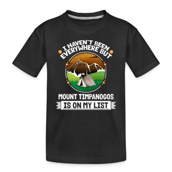 Le mont Timpanogos est sur ma liste Camping de randonnée - T-shirt bio Premium Enfant - noir - Devant
