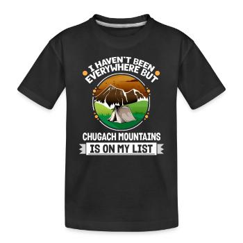 Les montagnes Chugach sont sur ma liste Camping de randonnée - T-shirt bio Premium Enfant - noir - Devant