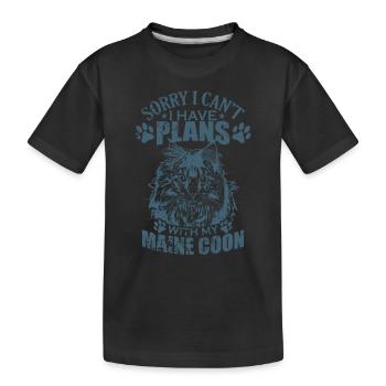 Désolé, je ne peux pas avoir de plans avec mon Maine Coon - T-shirt bio Premium Enfant - noir - Devant