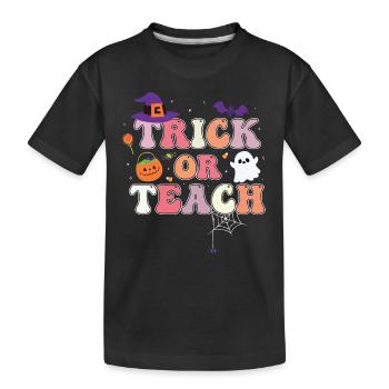 Trick Or Teach - Kids' Premium Organic T-Shirt - black - Front