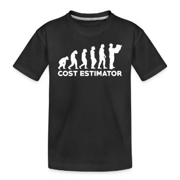 Évolution de l’estimateur de coûts - T-shirt bio Premium Enfant - noir - Devant