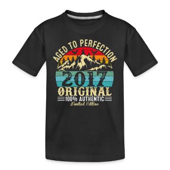 Zur Perfektion gealtert 2017 Original - Kinder Premium Bio T-Shirt - Schwarz - Vorne