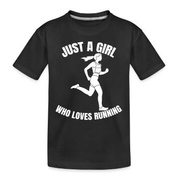 Jogger cardio training race fit jogging running - T-shirt bio Premium Enfant - noir - Devant
