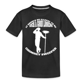 Chimney sweep gift chimney sweep food sweep - Kids' Premium Organic T-Shirt - black - Front