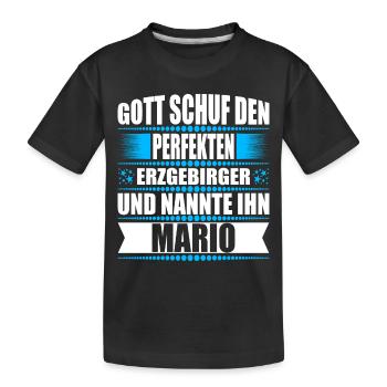 Erzgebirge Mann Namen Sachsen Mario - Kinder Premium Bio T-Shirt - Schwarz - Vorne