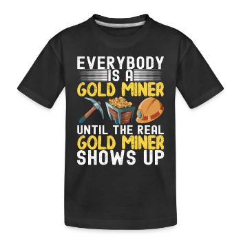 Chercheurs d’or Extraction d’or - T-shirt bio Premium Enfant - noir - Devant