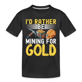 Chercheurs d’or Extraction d’or - T-shirt bio Premium Enfant - noir - Devant