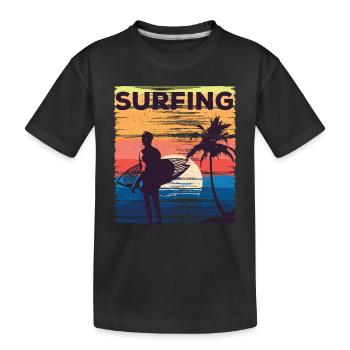 Surf Surf Surfer Planche de surf Surf - T-shirt bio Premium Enfant - noir - Devant