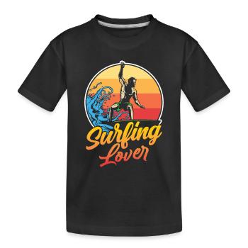 Amateurs de surf Planche de surf Surfer Surf - T-shirt bio Premium Enfant - noir - Devant