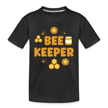 Imker Imkerei Honigbiene Imkern - Kinder Premium Bio T-Shirt - Schwarz - Vorne