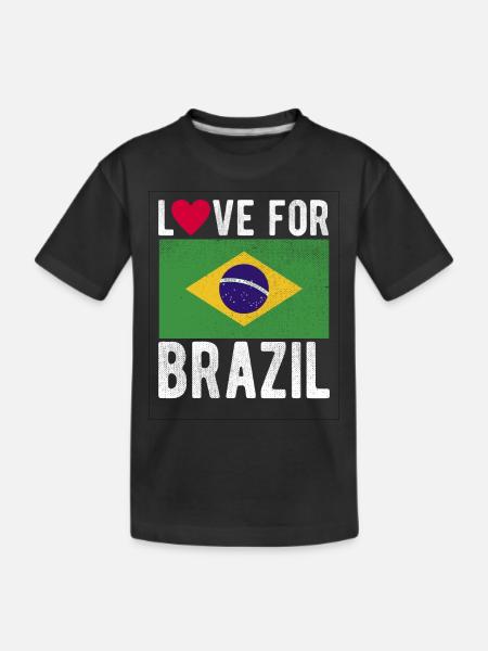 Drapeau du Brésil - T-shirt bio Premium Enfant - noir