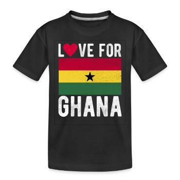 Drapeau du Ghana - T-shirt bio Premium Enfant - noir - Devant