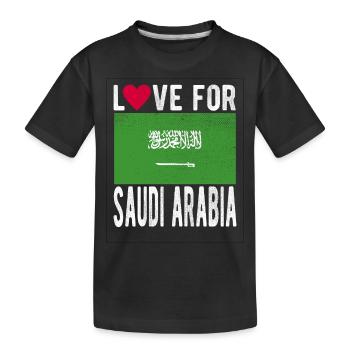 Drapeau de l’Arabie saoudite - T-shirt bio Premium Enfant - noir - Devant