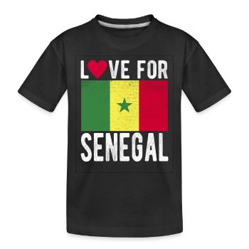 Drapeau du Sénégal - T-shirt bio Premium Enfant - noir - Devant