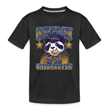 Avez-vous entendu parler du flic au lit qu’il était - T-shirt bio Premium Enfant - noir - Devant