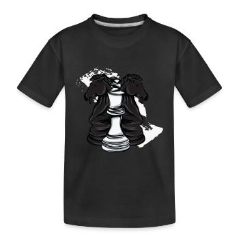 Chess Chess Pieces - Kids' Premium Organic T-Shirt - black - Front