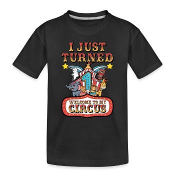1. Geburtstag Kind - Kinder Premium Bio T-Shirt - Schwarz - Vorne