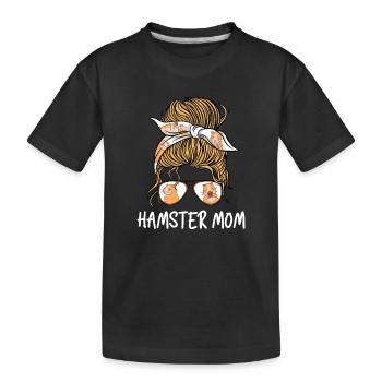 Hamster Mom Owner Rodent - Kids' Premium Organic T-Shirt - black - Front