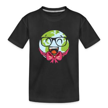 Paix Amour Sauvez notre planète Terre - T-shirt bio Premium Enfant - noir - Devant