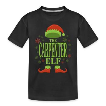 Schreiner Weihnachtself - Kinder Premium Bio T-Shirt - Schwarz - Vorne