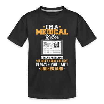 Medical Biller Femmes Drôle Codeur médical Drôle Bil - T-shirt bio Premium Enfant - noir - Devant